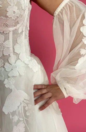 Robe de mariée à paillettes, Albi, Robe de Cœur