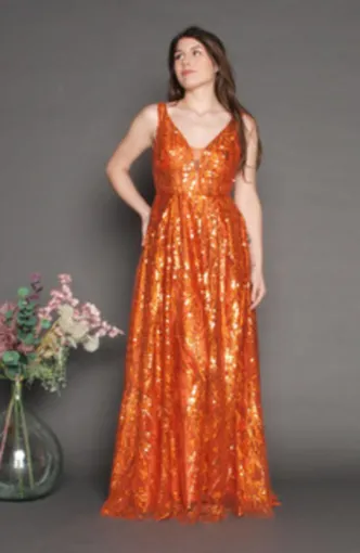 Robe de cocktail terracotta à Marssac, Albi, Robe de Cœur