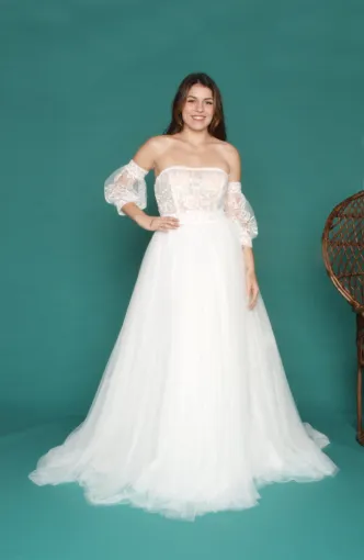 Robes de mariée à manches à Gaillac – Élégance et raffinement chez Robe de Cœur, Albi, Robe de Cœur