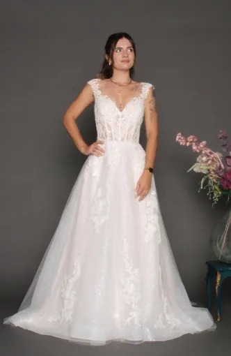 Robe de mariée à paillettes à Marssac, Albi, Robe de Cœur