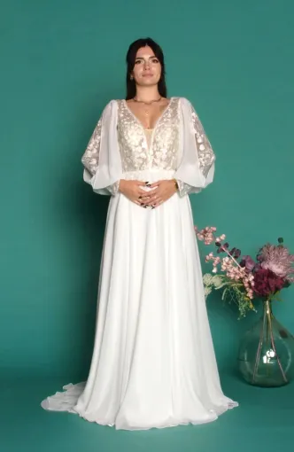 Robes de mariée à manches longues : l’élégance intemporelle pour les futures mariées de Rodez, Albi, Robe de Cœur