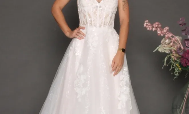 Robe de mariée à paillettes, Albi, Robe de Cœur